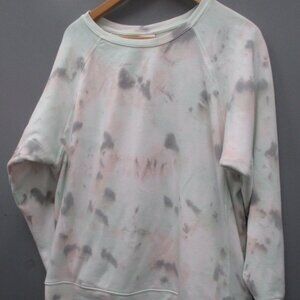 Isabel Maternity Blouse Sweatshirt Size L Multicolor Cotton Blend Round Neck Top